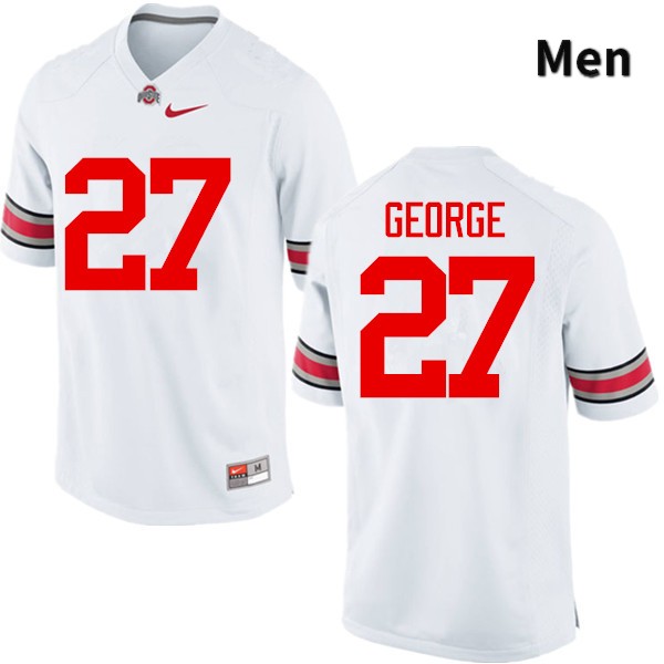 Ohio State Buckeyes Eddie George Men's #27 White Game Stitched College Football Jersey